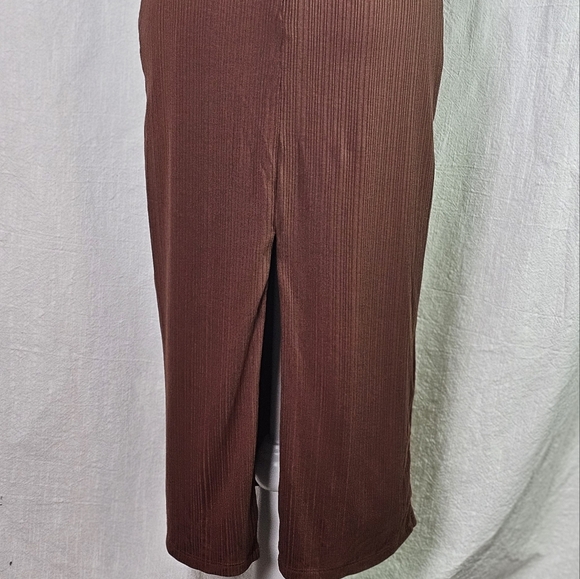 NBD by Revolve Britta Midi Cut Out Dress Brown Strapless Sz S - Picture 8 of 15